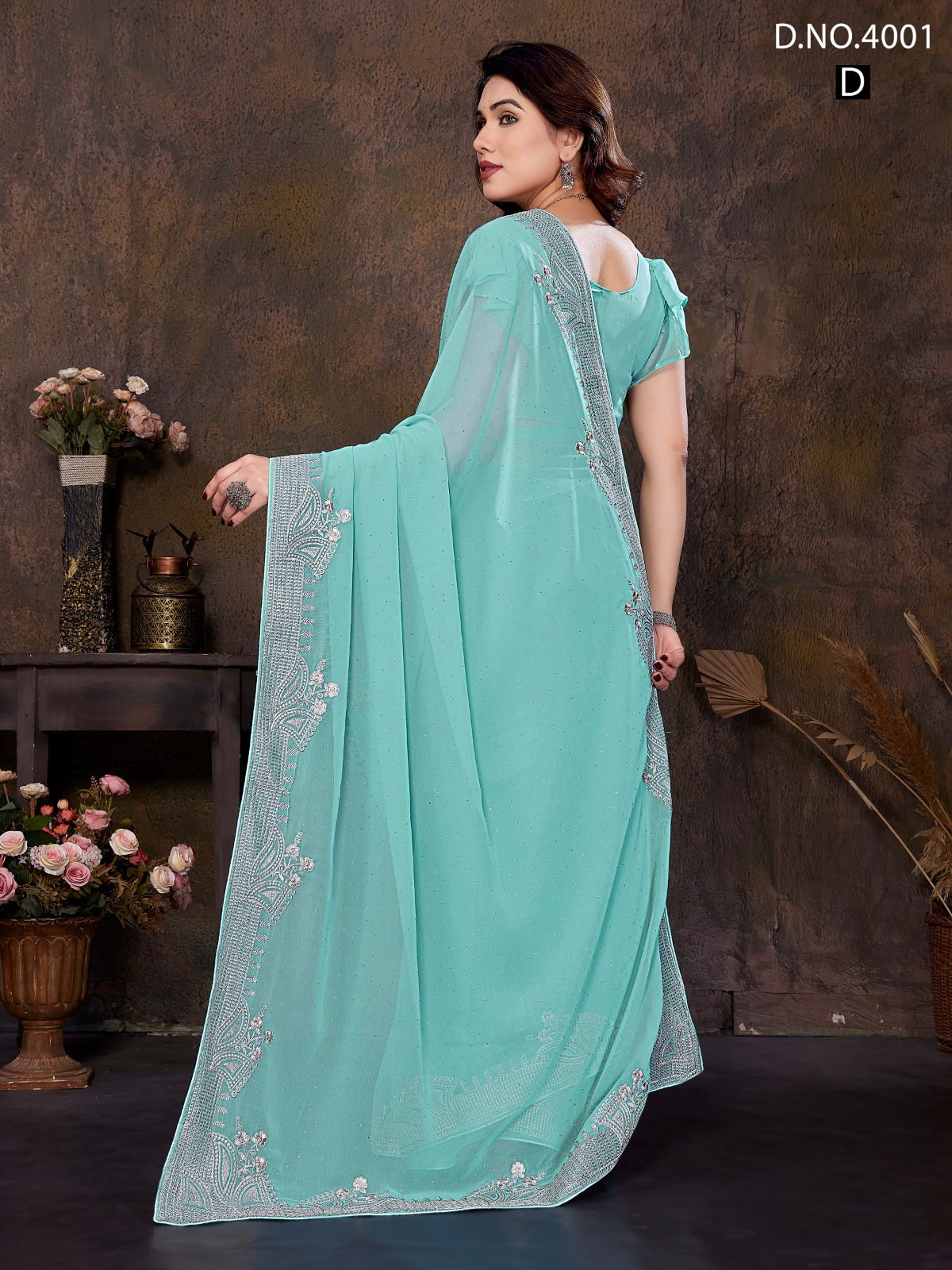 Jayshree 4001 A To D Georgette Occasion Wear Saree Wholesale In India